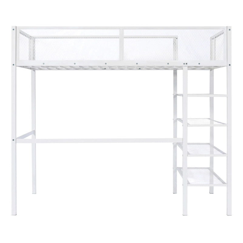 Twin Size Metal Loft Bed