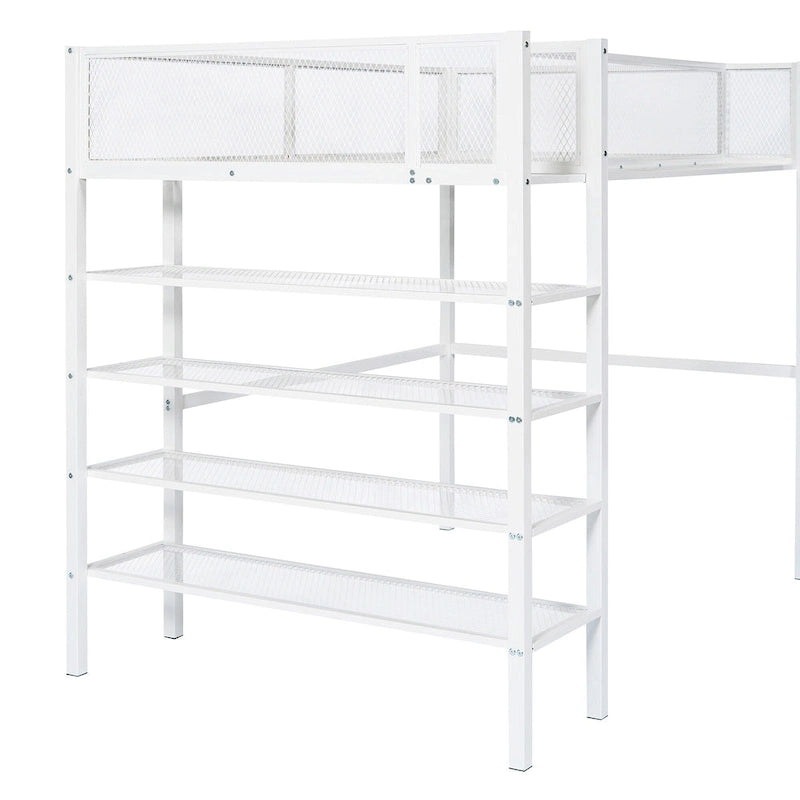 Twin Size Metal Loft Bed
