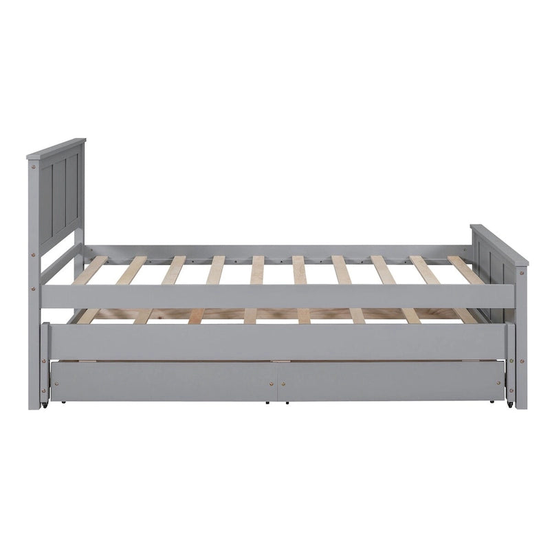 Platform Bed with Trundle and Drawers
