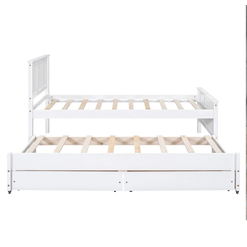 Platform Bed with Trundle and Drawers