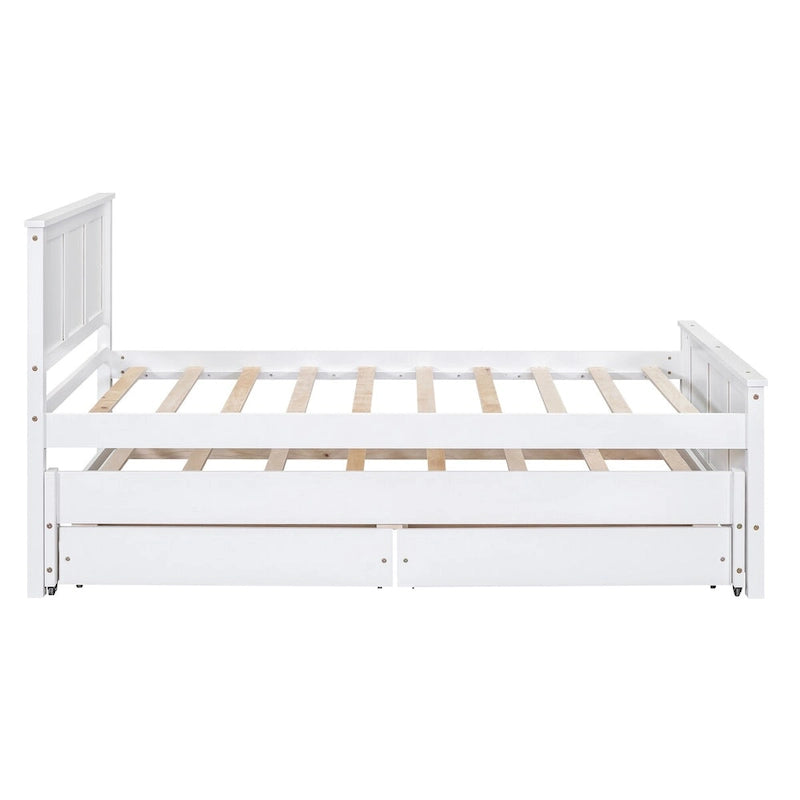 Platform Bed with Trundle and Drawers