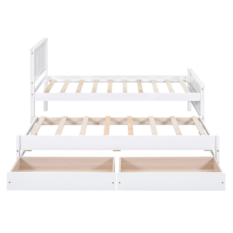 Platform Bed with Trundle and Drawers