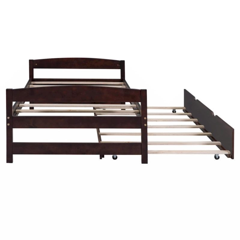Twin Size Platform Bed with Twin Size Trundle