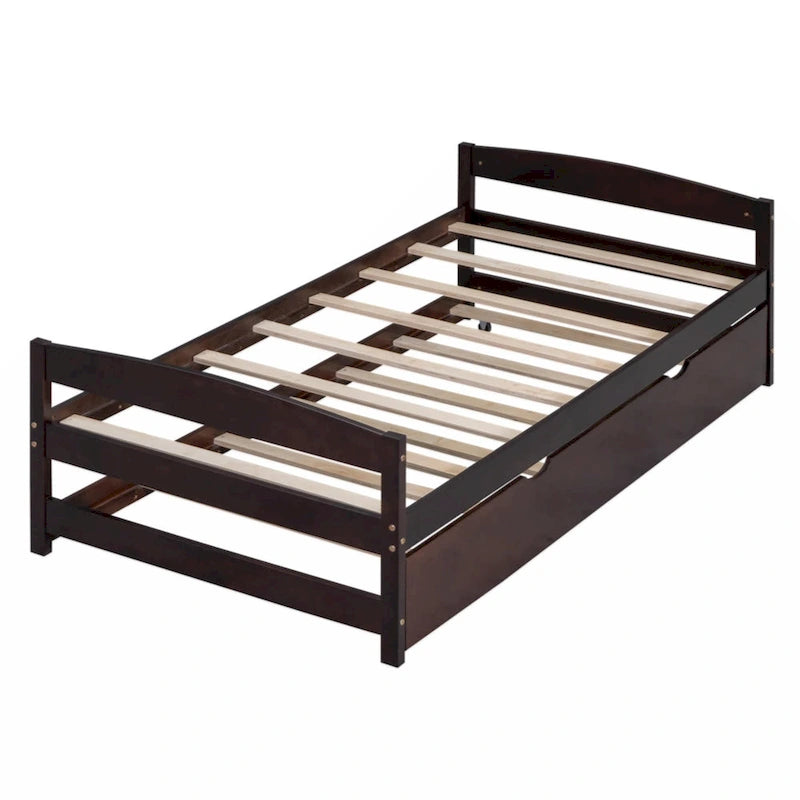 Twin Size Platform Bed with Twin Size Trundle