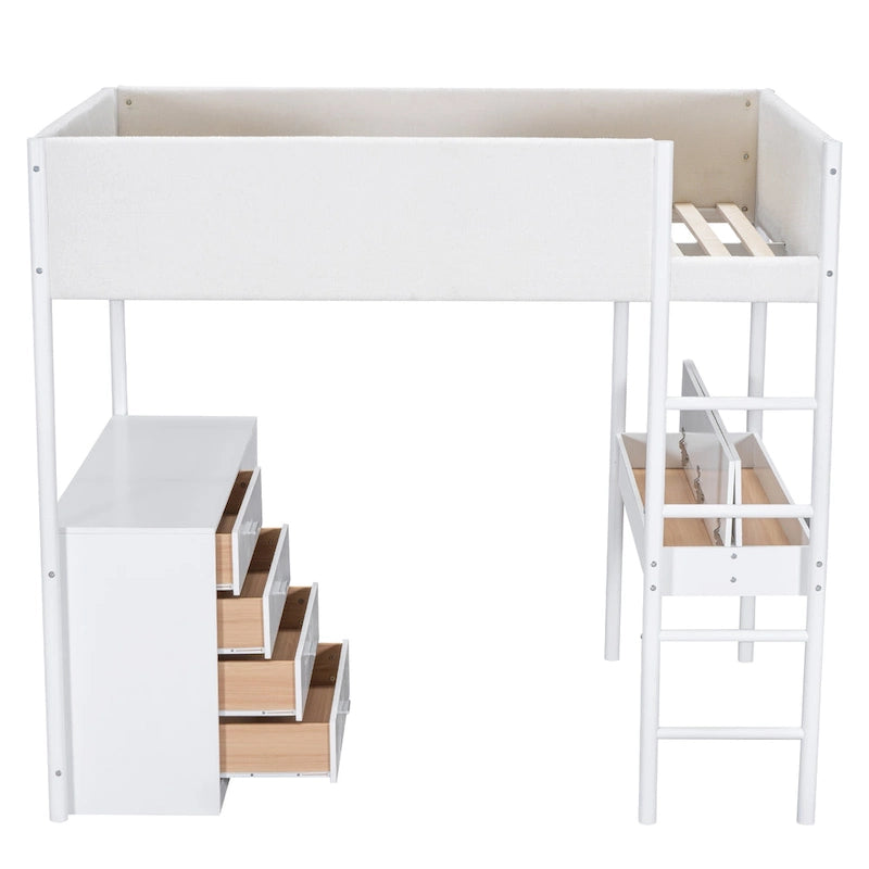 Full Size Teddy Fleece Loft Bed