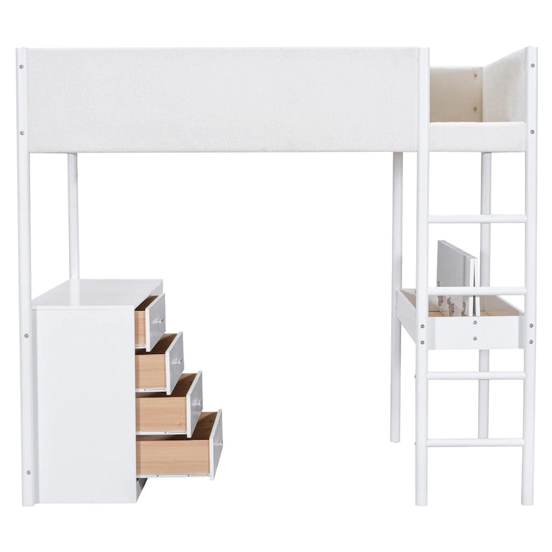 Full Size Teddy Fleece Loft Bed