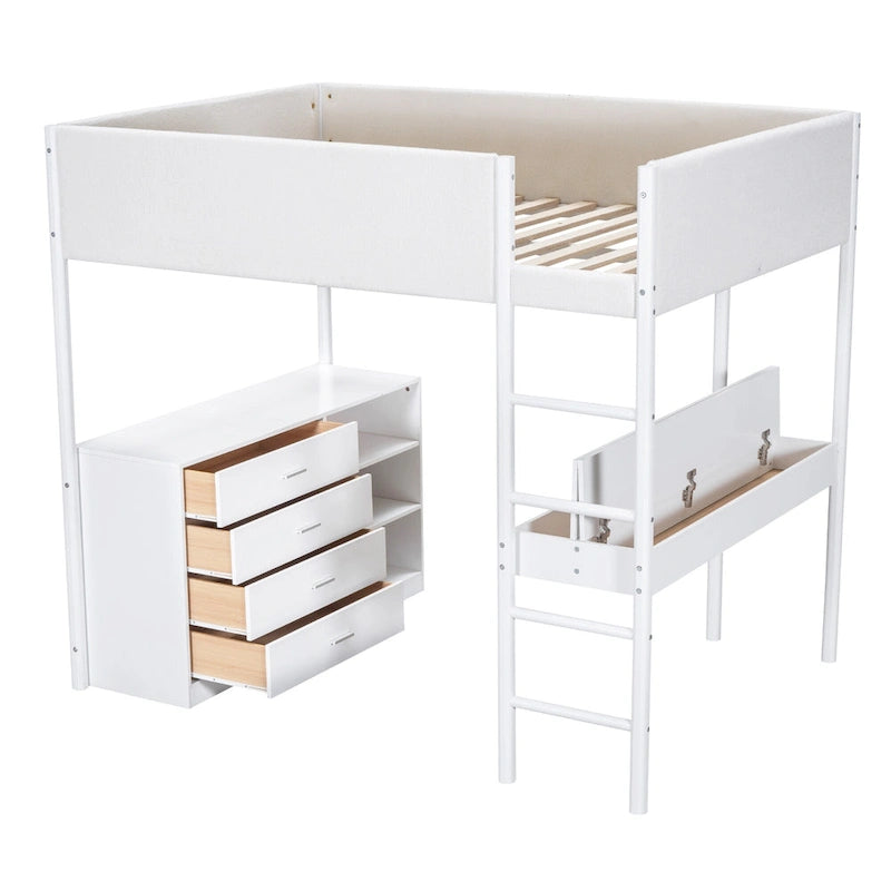 Full Size Teddy Fleece Loft Bed