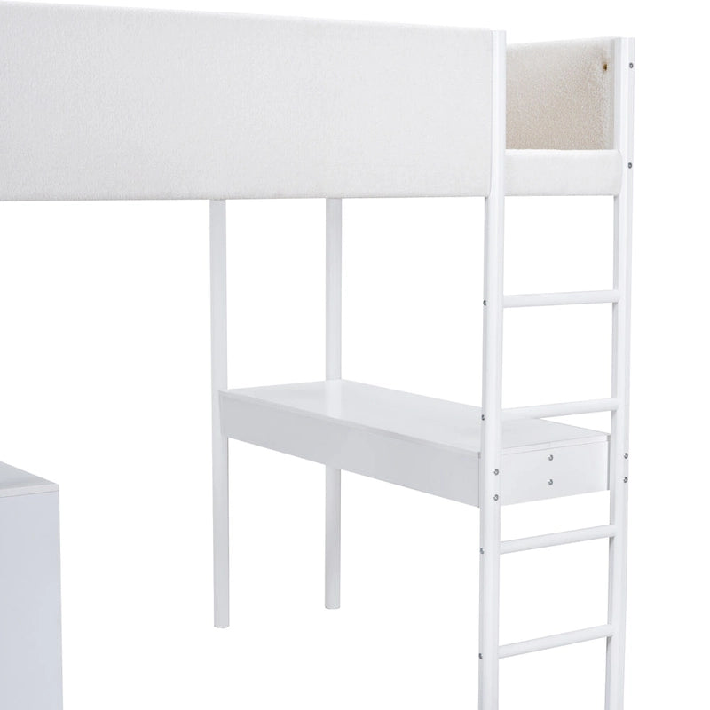Full Size Teddy Fleece Loft Bed