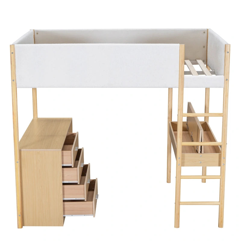 Full Size Teddy Fleece Loft Bed