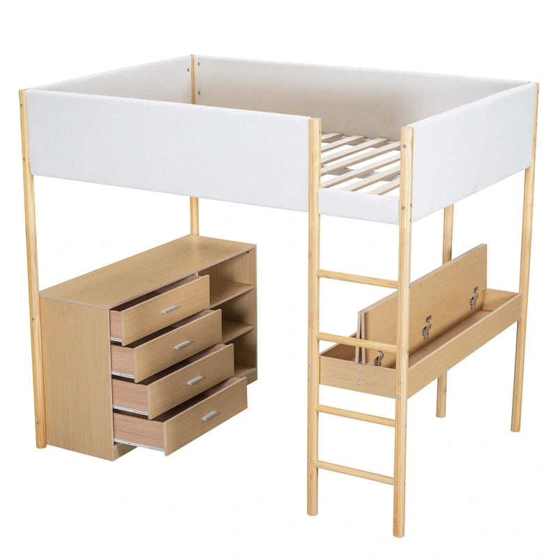 Full Size Teddy Fleece Loft Bed
