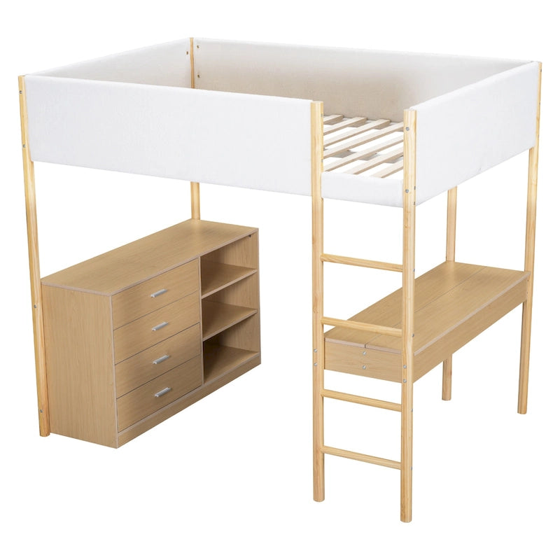 Full Size Teddy Fleece Loft Bed