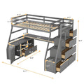 Twin Loft Bed with Integrated Drawers, Shelves & Desk for Versatile Use