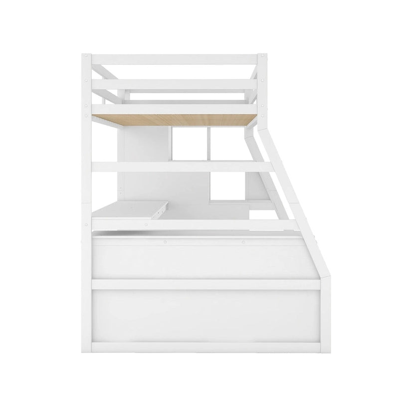 Twin Loft Bed with Integrated Drawers, Shelves & Desk for Versatile Use