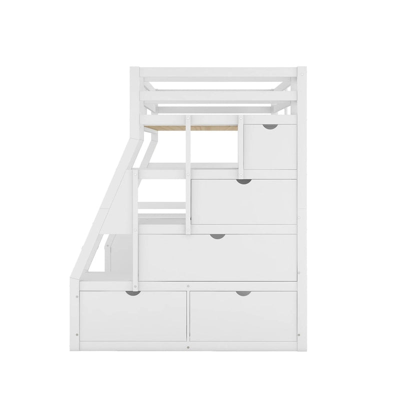 Twin Loft Bed with Integrated Drawers, Shelves & Desk for Versatile Use