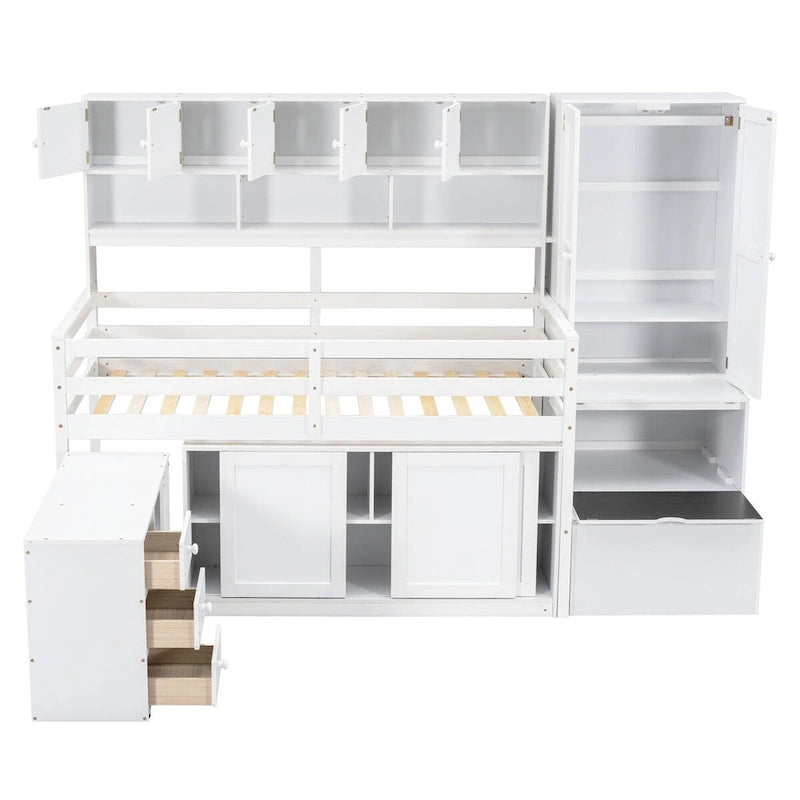 RE Twin Size Wooden Loft Bed