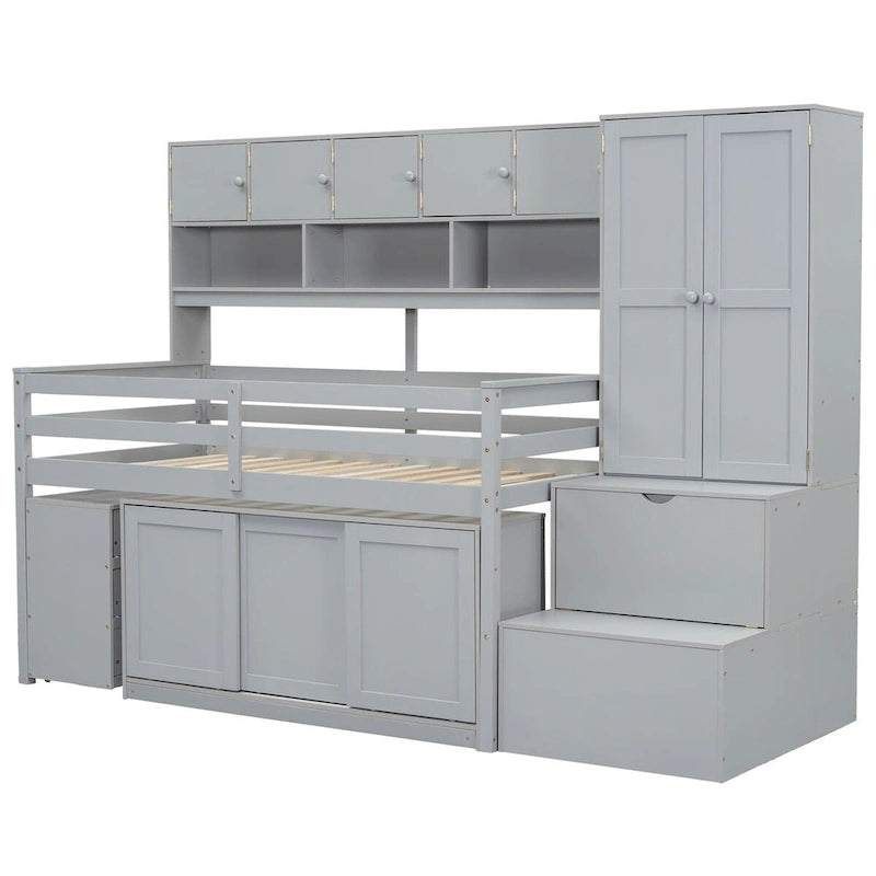 Twin Size Wooden Loft Bed