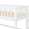 Twin Size Low Loft Bed with Ladder and Slide
